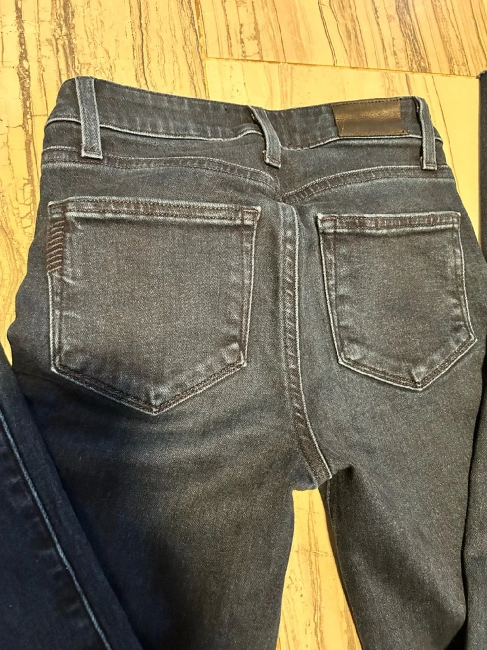 PAIGE Genevieve Dark Blue Flare Stretch Jeans 30” Inseam in Color Novela - Picture 6 of 16